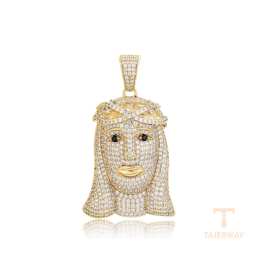 اویز ژوپینگ رنگ طلایی طرح طلا ۱۴ عیار نگین‌دار کد X000721359