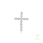 اویز ژوپینگ طلای سفید (رادیوم) نگین‌دار کد X000721398