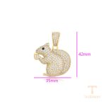 جزییات و نمای نزدیک اویز ژوپینگ طول Free وزن 11.22 گرم کد X000723212