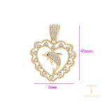 نمای نزدیک اویز ژوپینگ نگین‌دار کد X000746181