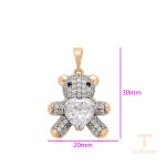 نمای نزدیک اویز ژوپینگ نگین‌دار کد X000748176
