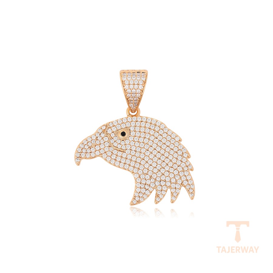 اویز ژوپینگ رنگ طلایی طرح طلا ۱۸ عیار نگین‌دار کد X000748730