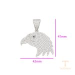 نمای نزدیک اویز ژوپینگ نگین‌دار رنگ ثابت کد X000748732