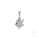 اویز ژوپینگ طلای سفید (رادیوم) نگین‌دار کد X000748745