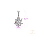 نمای نزدیک اویز ژوپینگ نگین‌دار رنگ ثابت کد X000748745