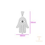 نمای نزدیک اویز ژوپینگ نگین‌دار رنگ ثابت کد X000748748