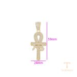 نمای نزدیک اویز ژوپینگ نگین‌دار کد X000750270