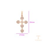 نمای نزدیک اویز ژوپینگ نگین‌دار رنگ ثابت کد X000750961