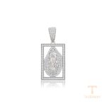 اویز ژوپینگ طلای سفید (رادیوم) نگین‌دار کد X000752117