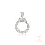 اویز ژوپینگ طلای سفید (رادیوم) نگین‌دار کد X000752126