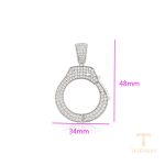 نمای نزدیک اویز ژوپینگ نگین‌دار رنگ ثابت کد X000752126