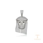 اویز ژوپینگ طلای سفید (رادیوم) نگین‌دار کد X000752159