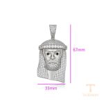 نمای نزدیک اویز ژوپینگ نگین‌دار رنگ ثابت کد X000752159