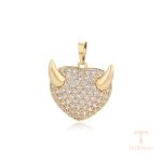 نمای نزدیک اویز ژوپینگ نگین‌دار رنگ ثابت کد X000753581