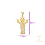 نمای نزدیک اویز ژوپینگ نگین‌دار کد X000755841