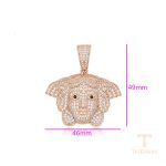 نمای نزدیک اویز ژوپینگ نگین‌دار رنگ ثابت کد X000755848