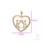 نمای نزدیک اویز ژوپینگ نگین‌دار کد X000759116