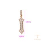 جزییات و نمای نزدیک اویز ژوپینگ طول Free وزن 6.35 گرم کد X000804684