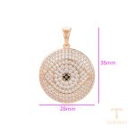 نمای نزدیک اویز ژوپینگ نگین‌دار کد X000806177