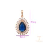 نمای نزدیک اویز ژوپینگ نگین‌دار کد X000812835
