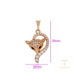 نمای نزدیک اویز ژوپینگ نگین‌دار کد X000825449