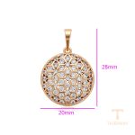 نمای نزدیک اویز ژوپینگ نگین‌دار کد X000835738