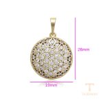 نمای نزدیک اویز ژوپینگ نگین‌دار کد X000838072