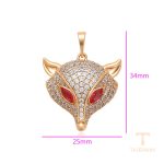 نمای نزدیک اویز ژوپینگ نگین‌دار کد X000838626
