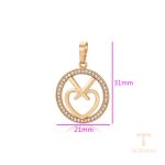 نمای نزدیک اویز ژوپینگ نگین‌دار رنگ ثابت کد X000887493