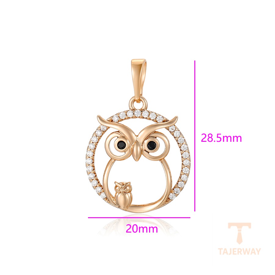 اویز ژوپینگ رنگ طلایی طرح طلا ۱۸ عیار نگین‌دار کد X000916953