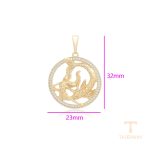 جزییات و نمای نزدیک اویز ژوپینگ وزن 3.75 گرم کد X000918455