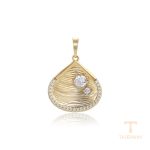 نمای نزدیک اویز ژوپینگ نگین‌دار رنگ ثابت مناسب پوست حساس کد X000926056