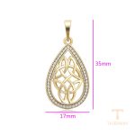 نمای نزدیک اویز ژوپینگ نگین‌دار رنگ ثابت کد X000926057