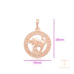 جزییات و نمای نزدیک اویز ژوپینگ طول Free وزن 2.18 گرم کد X000941352
