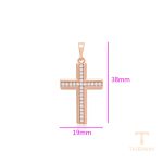 نمای نزدیک اویز ژوپینگ نگین‌دار رنگ ثابت کد X000941356