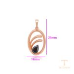 جزییات و نمای نزدیک اویز ژوپینگ طول Free وزن 2.32 گرم کد X000941384