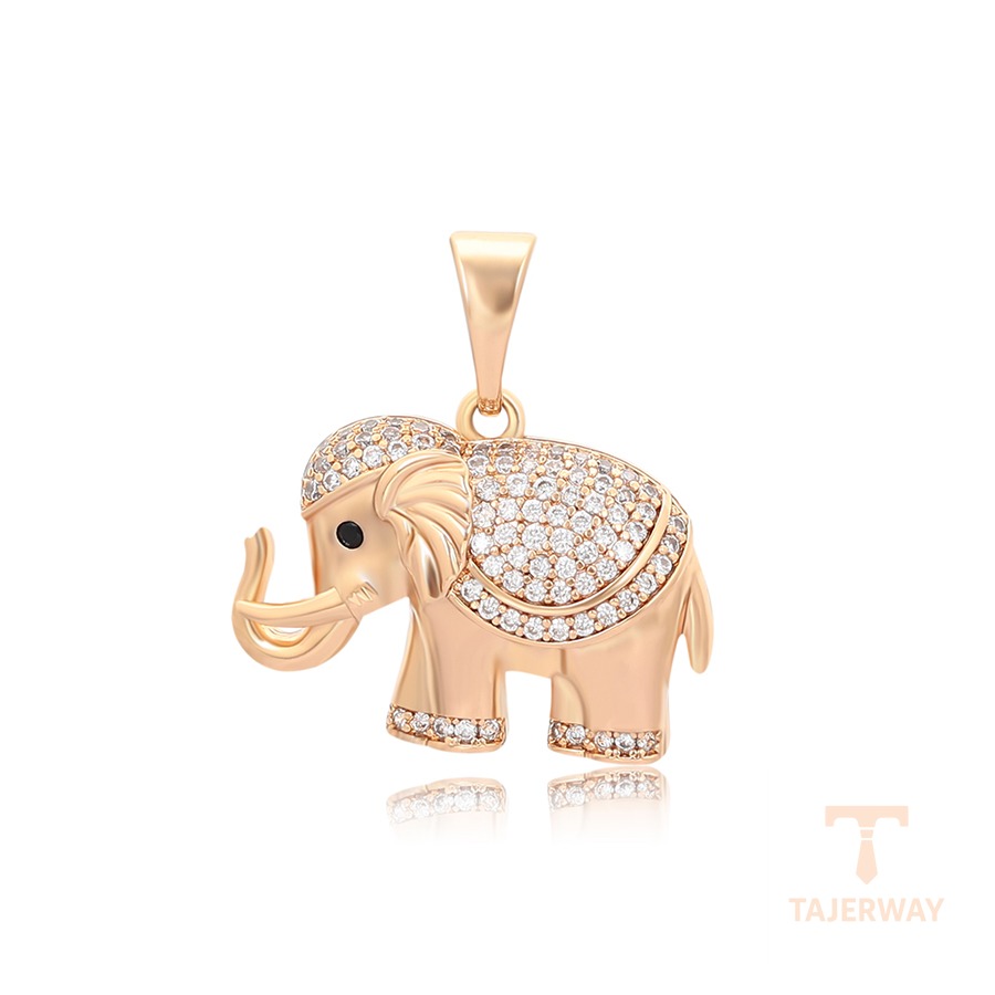 اویز ژوپینگ رنگ طلایی طرح طلا ۱۸ عیار نگین‌دار کد X000946448