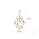جزییات و نمای نزدیک اویز ژوپینگ طول Free وزن 2.11 گرم کد X000954831
