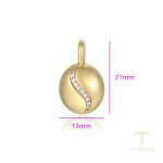 اویز ژوپینگ رنگ طلایی طرح طلا ۱۴ عیار نگین‌دار کد X000957522