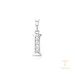 اویز ژوپینگ طلای سفید (رادیوم) نگین‌دار کد X000959083