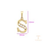 نمای نزدیک اویز ژوپینگ نگین‌دار کد X000959148