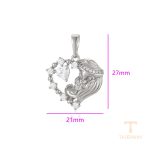 اویز ژوپینگ طلای سفید (رادیوم) نگین‌دار کد X001001268