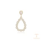 نمای نزدیک اویز ژوپینگ نگین‌دار کد X001010918