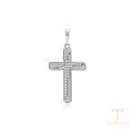 اویز ژوپینگ طلای سفید (رادیوم) نگین‌دار کد X001011129