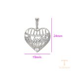 نمای نزدیک اویز ژوپینگ نگین‌دار رنگ ثابت کد X001013561