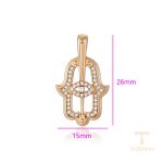نمای نزدیک اویز ژوپینگ نگین‌دار کد X001015811