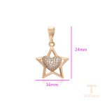 نمای نزدیک اویز ژوپینگ نگین‌دار رنگ ثابت کد X001020973