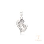 اویز ژوپینگ طلای سفید (رادیوم) نگین‌دار کد X001121680