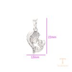 نمای نزدیک اویز ژوپینگ نگین‌دار رنگ ثابت کد X001121680