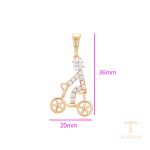 جزییات و نمای نزدیک اویز ژوپینگ طول Free وزن 2.3 گرم کد X001122306